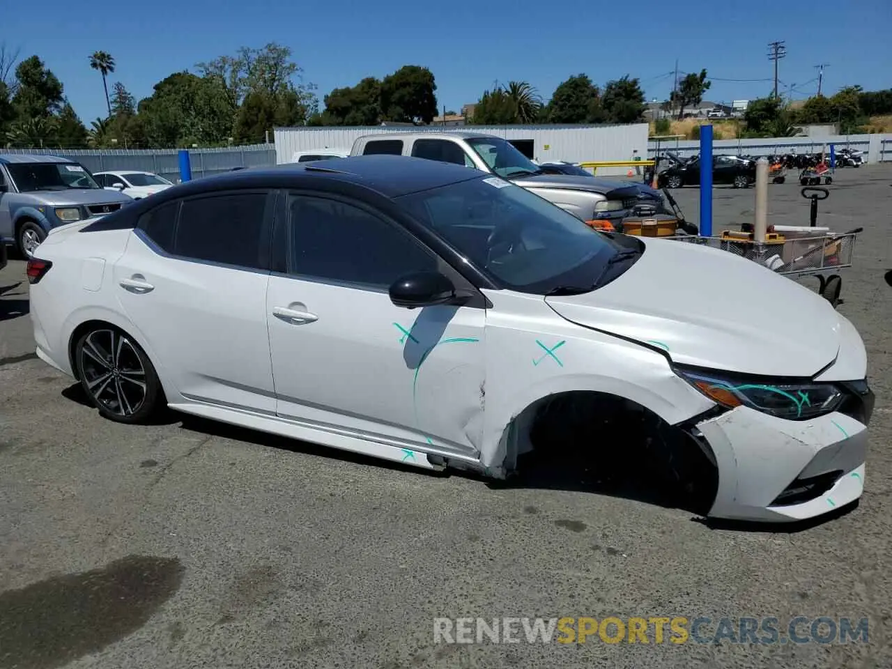 4 fotografías del automóvil dañado 3N1AB8DV3NY286803 NISSAN SENTRA 2022