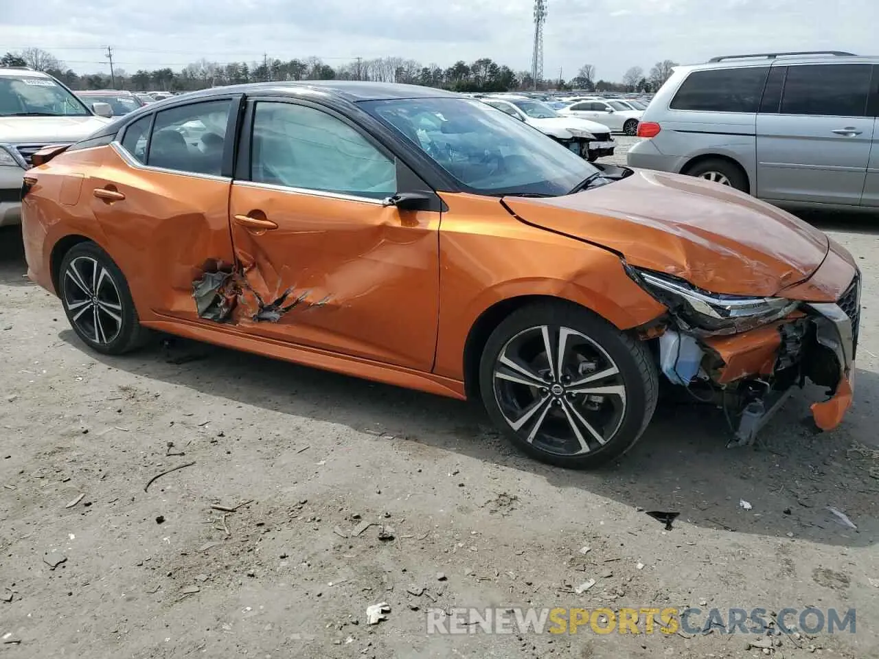 4 fotografías del automóvil dañado 3N1AB8DV3NY314566 NISSAN SENTRA 2022