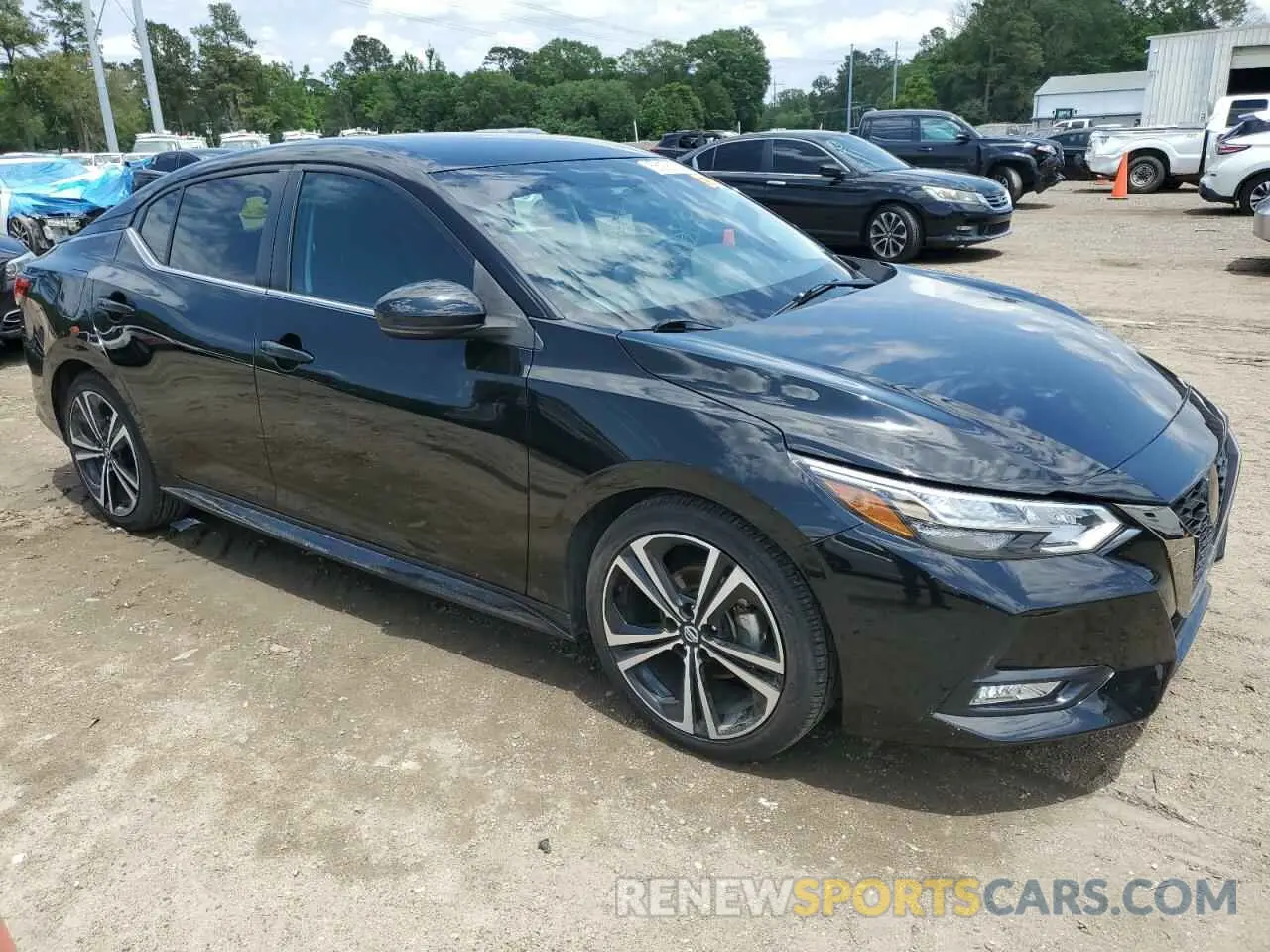 4 fotografías del automóvil dañado 3N1AB8DV8NY220750 NISSAN SENTRA 2022