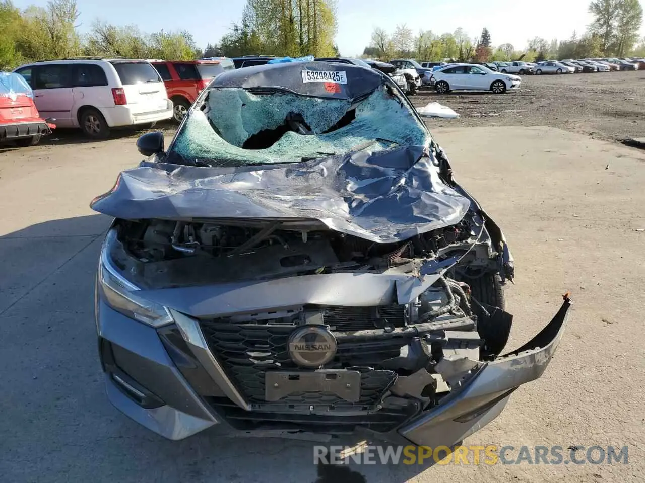5 fotografías del automóvil dañado 3N1AB8DV8NY275389 NISSAN SENTRA 2022