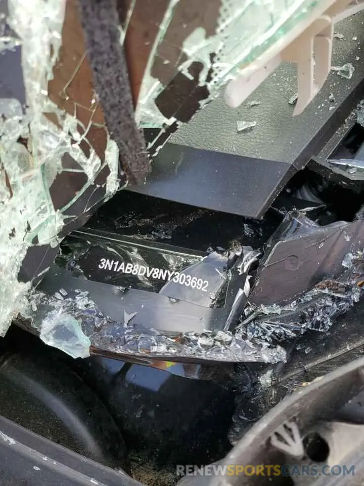 13 fotografías del automóvil dañado 3N1AB8DV8NY303692 NISSAN SENTRA 2022