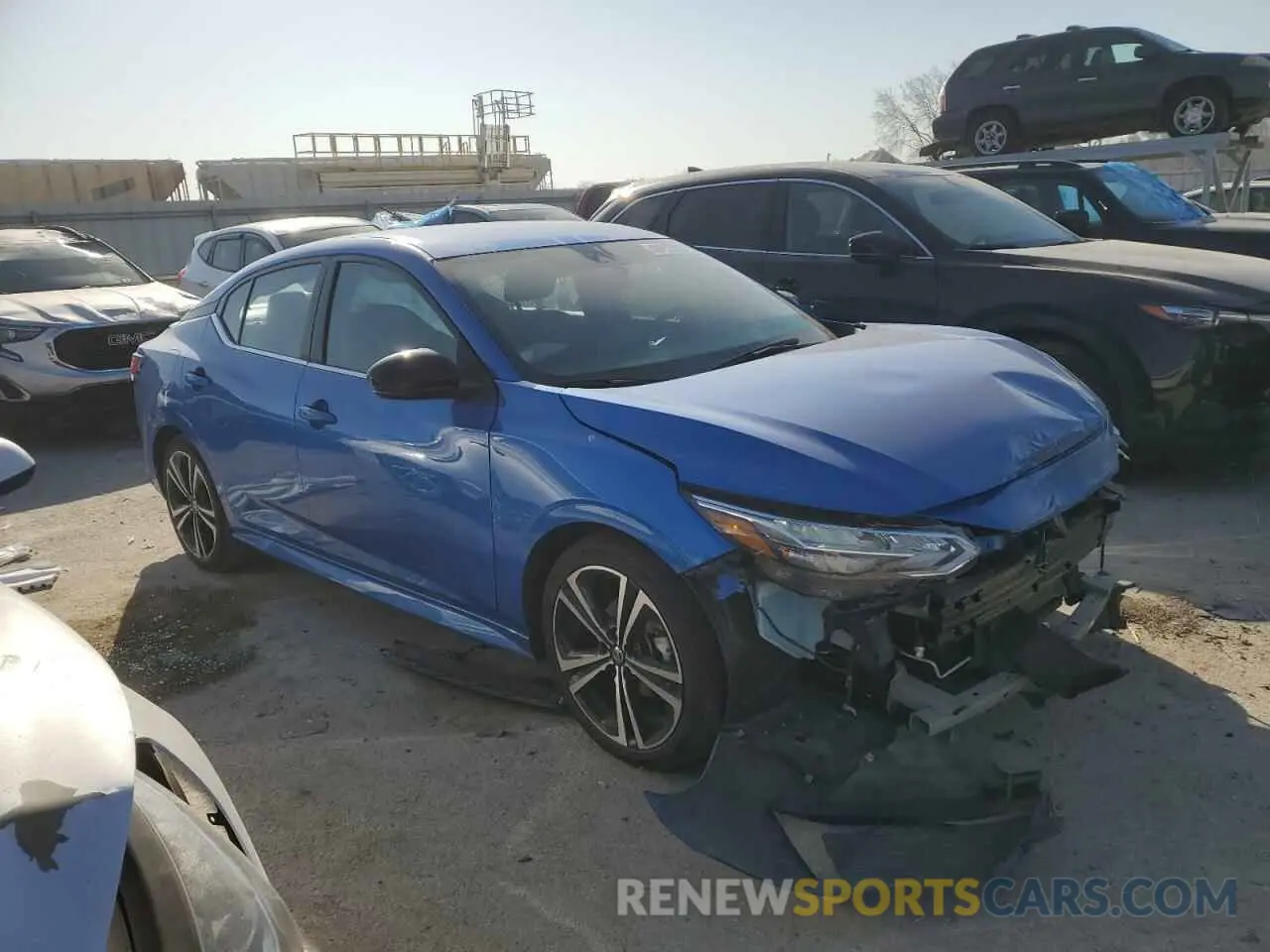 4 fotografías del automóvil dañado 3N1AB8DV9NY317150 NISSAN SENTRA 2022