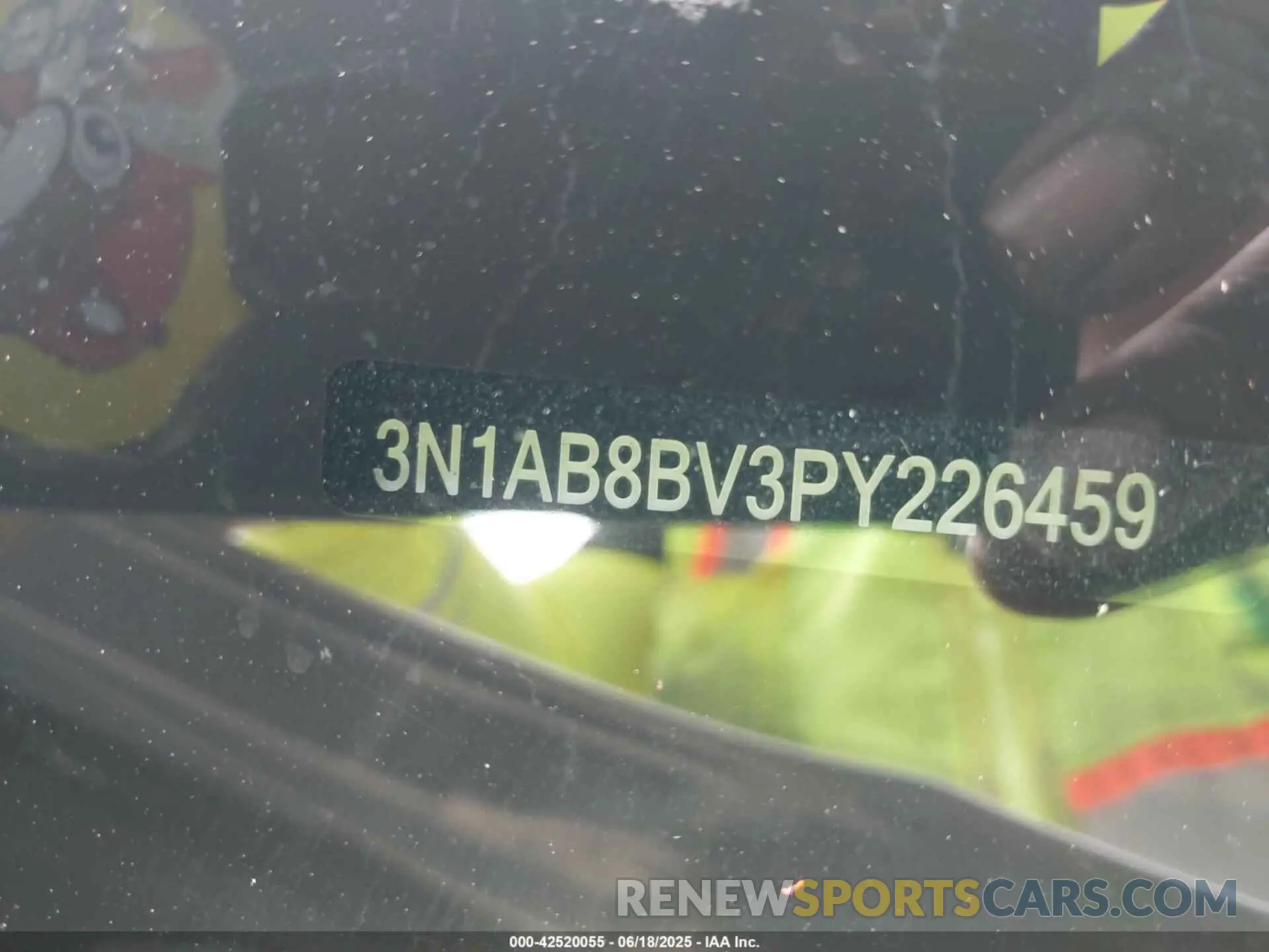 9 fotografías del automóvil dañado 3N1AB8BV3PY226459 NISSAN SENTRA 2023