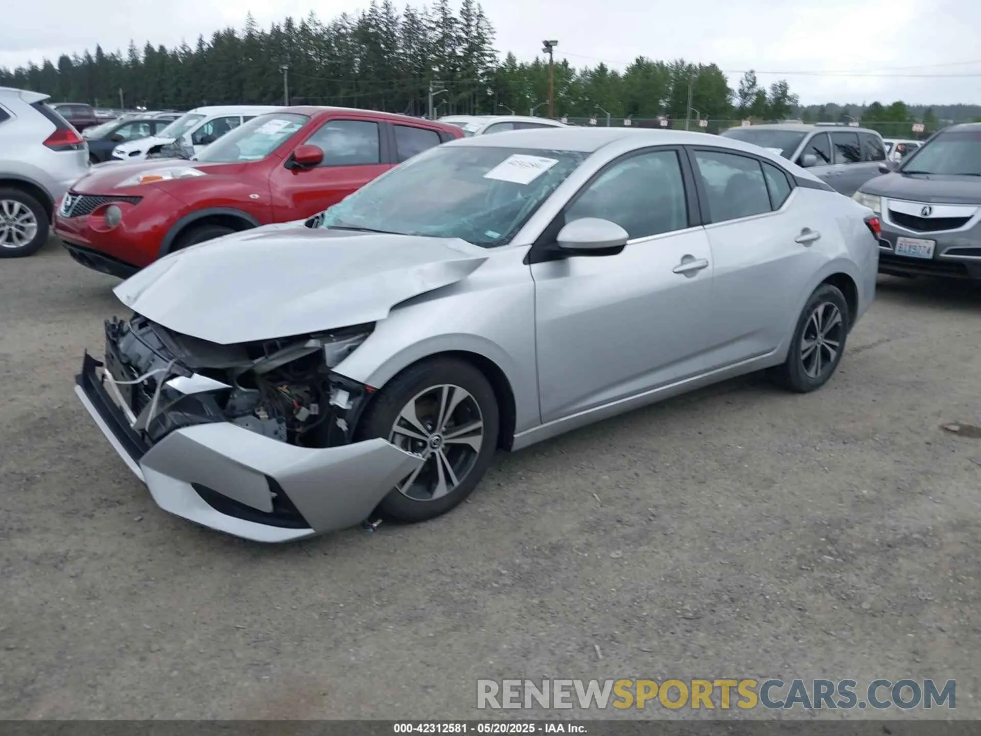 2 fotografías del automóvil dañado 3N1AB8CV0PY251740 NISSAN SENTRA 2023