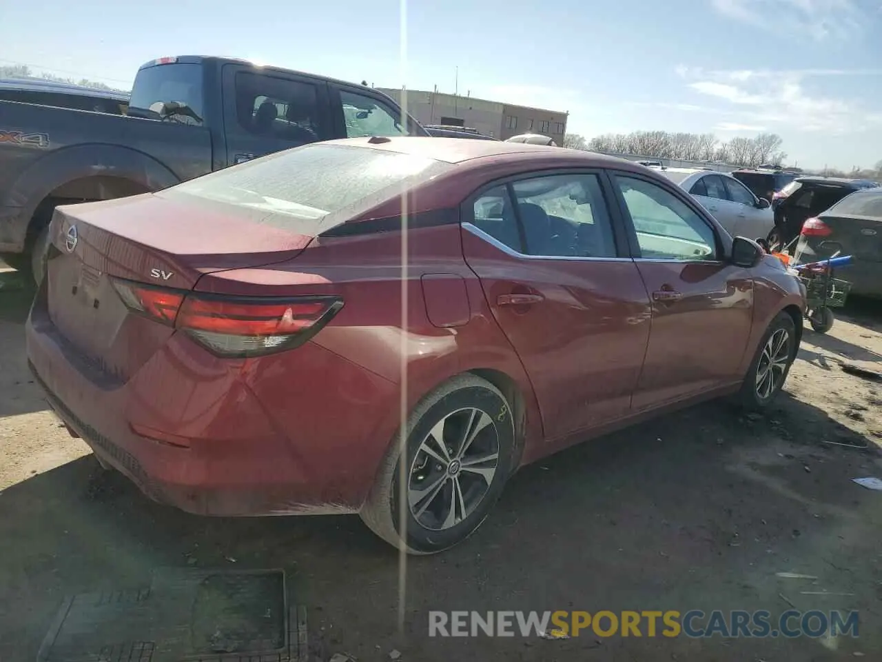 3 fotografías del automóvil dañado 3N1AB8CV1PY313808 NISSAN SENTRA 2023