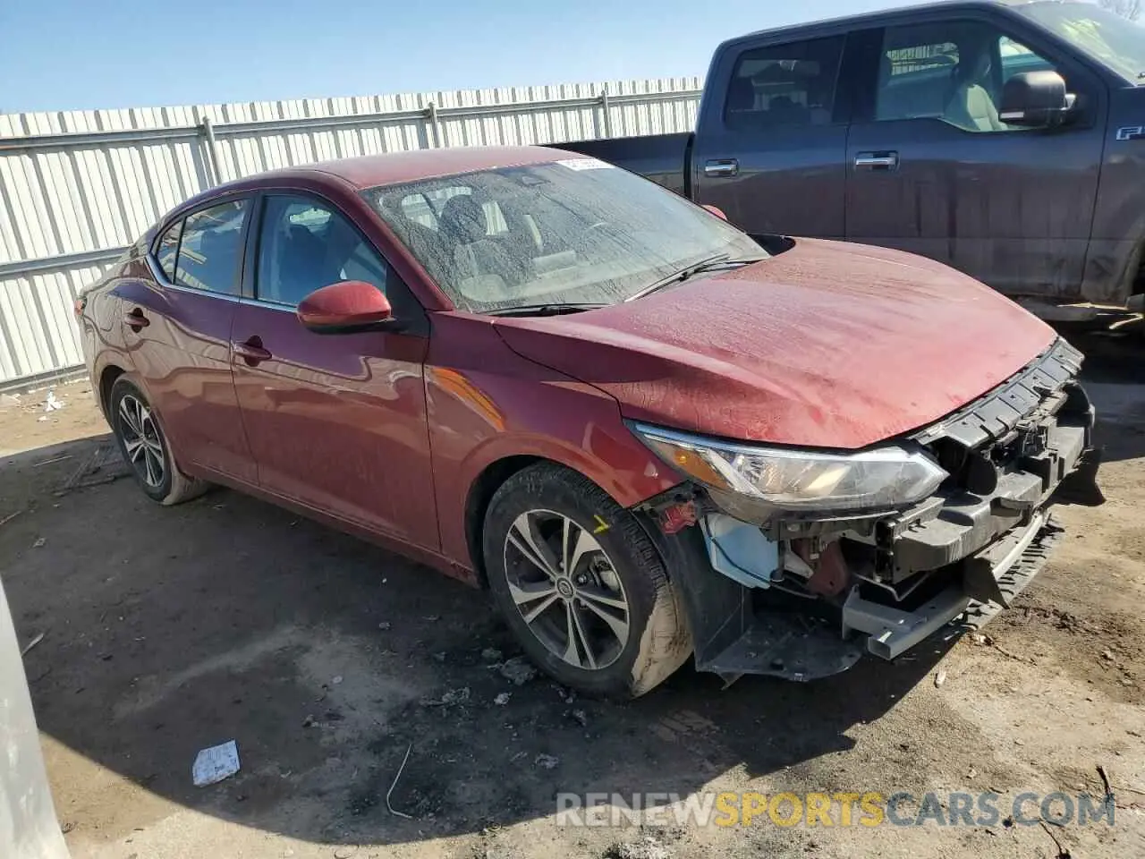 4 fotografías del automóvil dañado 3N1AB8CV1PY313808 NISSAN SENTRA 2023