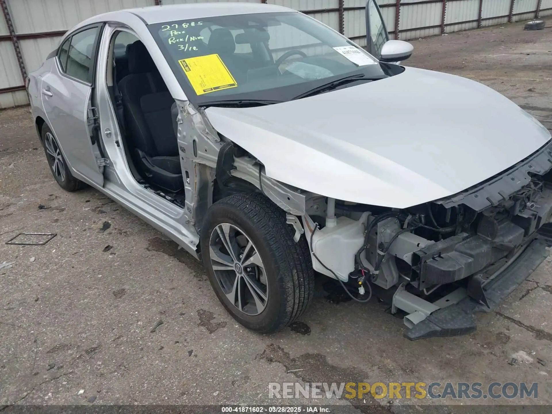 6 fotografías del automóvil dañado 3N1AB8CV2PY279233 NISSAN SENTRA 2023