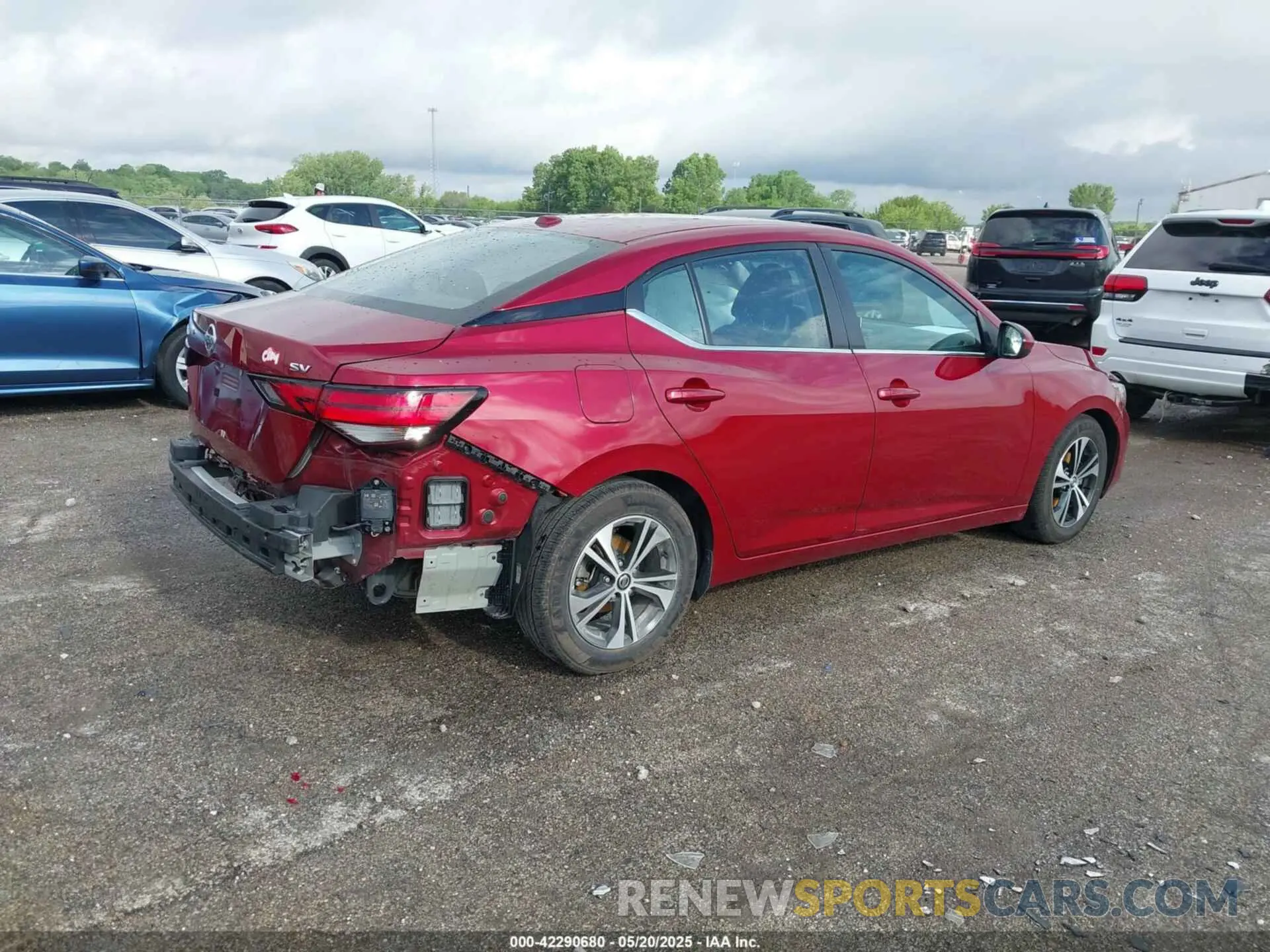 4 fotografías del automóvil dañado 3N1AB8CV3PY268256 NISSAN SENTRA 2023