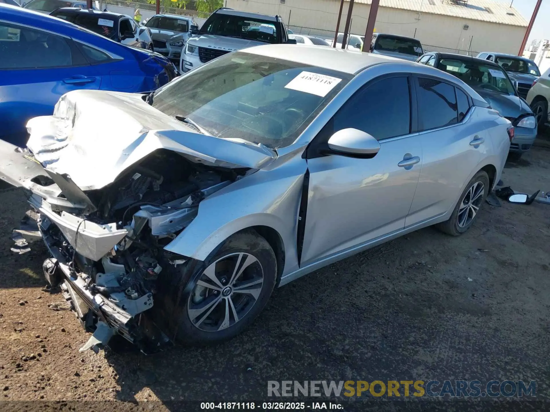 2 fotografías del automóvil dañado 3N1AB8CV4PY260067 NISSAN SENTRA 2023