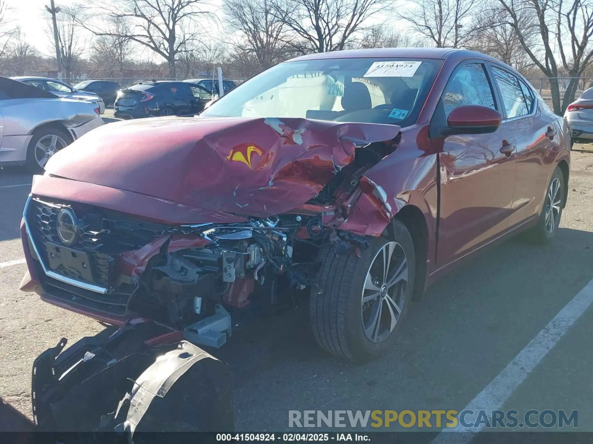 2 fotografías del automóvil dañado 3N1AB8CV6PY267599 NISSAN SENTRA 2023