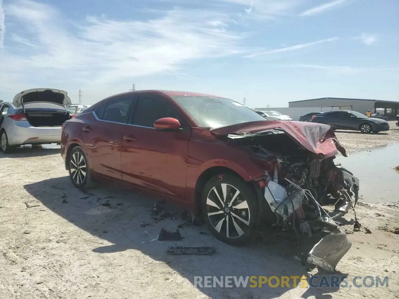 4 fotografías del automóvil dañado 3N1AB8CV6PY322245 NISSAN SENTRA 2023