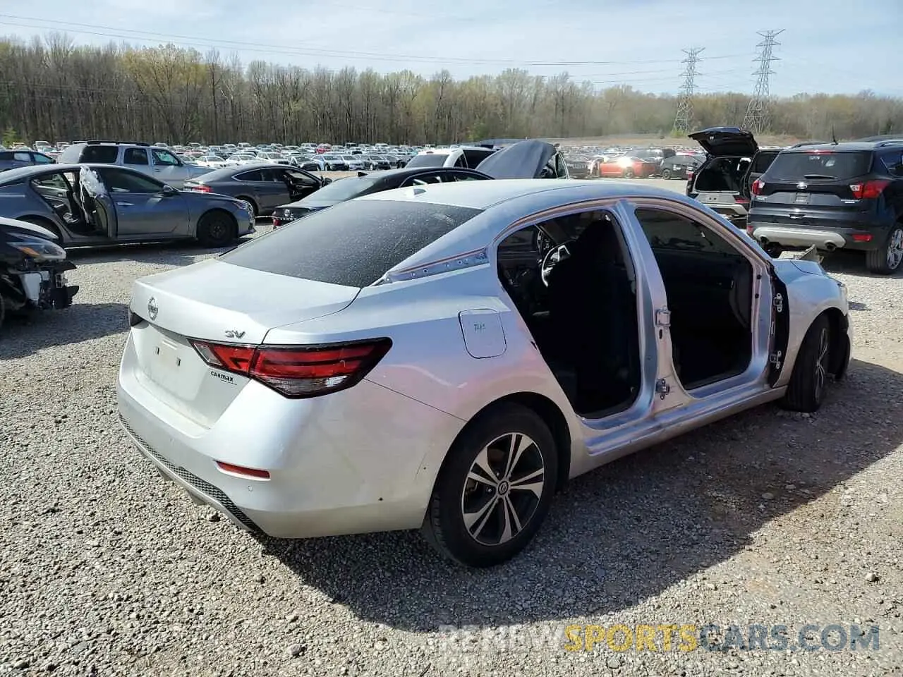 3 fotografías del automóvil dañado 3N1AB8CV8PY245488 NISSAN SENTRA 2023