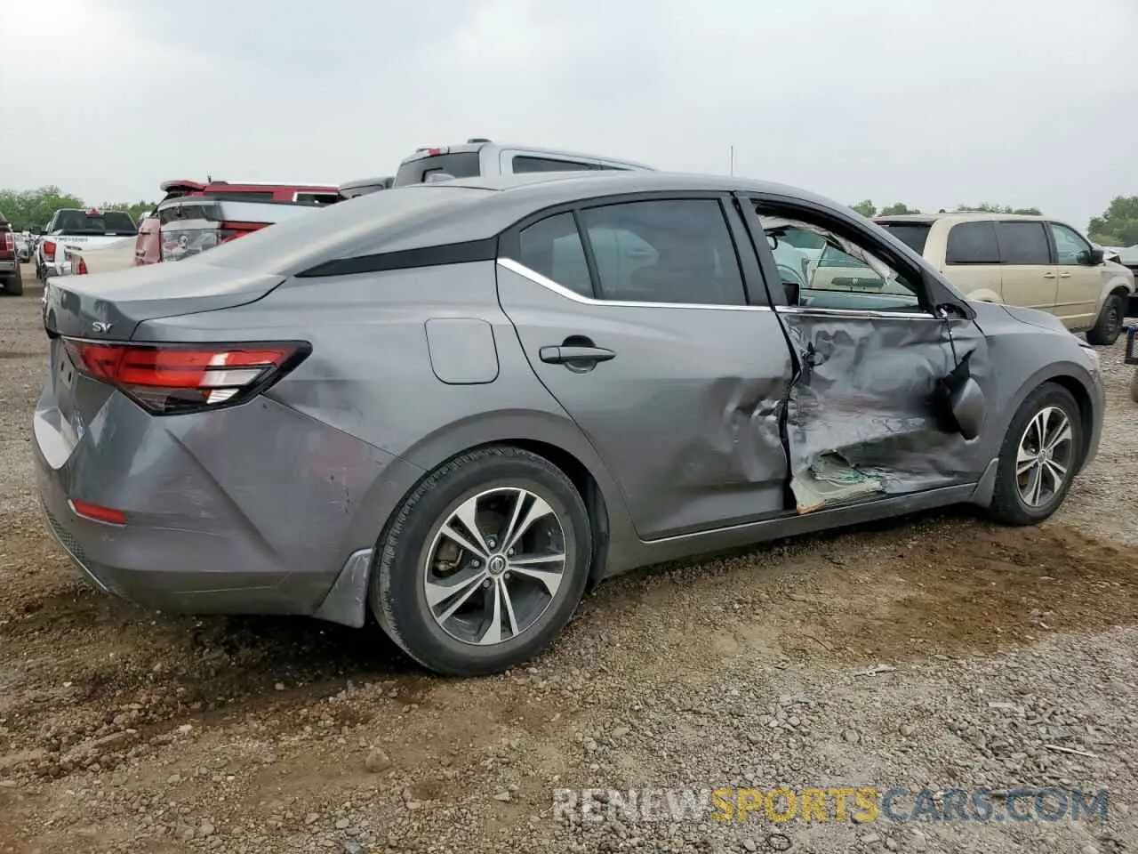 3 fotografías del automóvil dañado 3N1AB8CV8PY318519 NISSAN SENTRA 2023