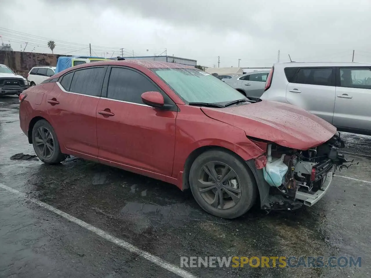 4 fotografías del automóvil dañado 3N1AB8CV9PY246441 NISSAN SENTRA 2023