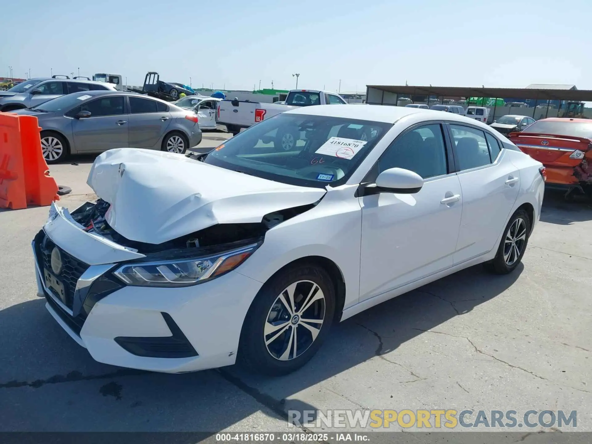 2 fotografías del automóvil dañado 3N1AB8CVXPY241877 NISSAN SENTRA 2023