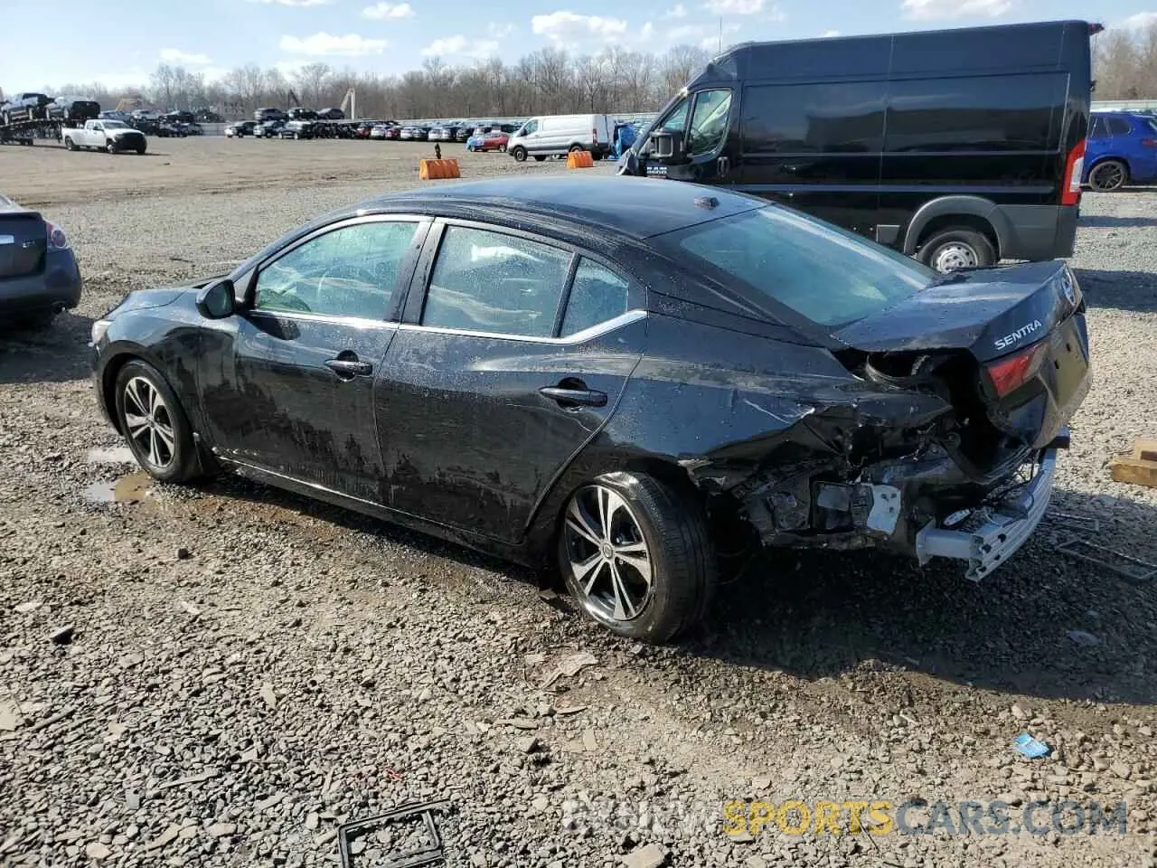 2 fotografías del automóvil dañado 3N1AB8CVXPY323625 NISSAN SENTRA 2023