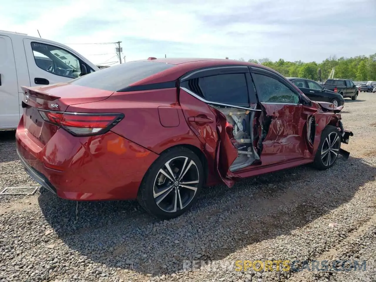 3 fotografías del automóvil dañado 3N1AB8DV0PY297986 NISSAN SENTRA 2023