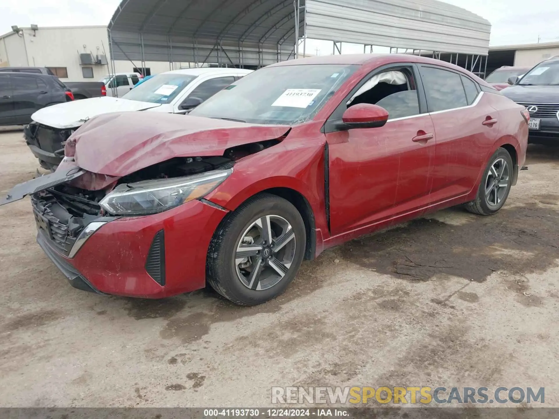 2 fotografías del automóvil dañado 3N1AB8CV0RY360301 NISSAN SENTRA 2024