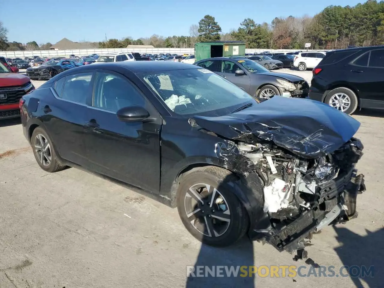 4 fotografías del automóvil dañado 3N1AB8CV1RY240958 NISSAN SENTRA 2024