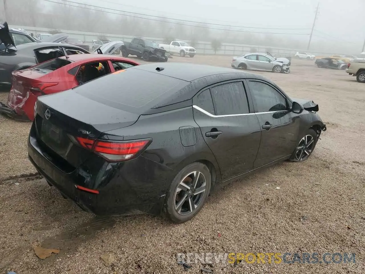 3 fotografías del automóvil dañado 3N1AB8CV2RY255596 NISSAN SENTRA 2024