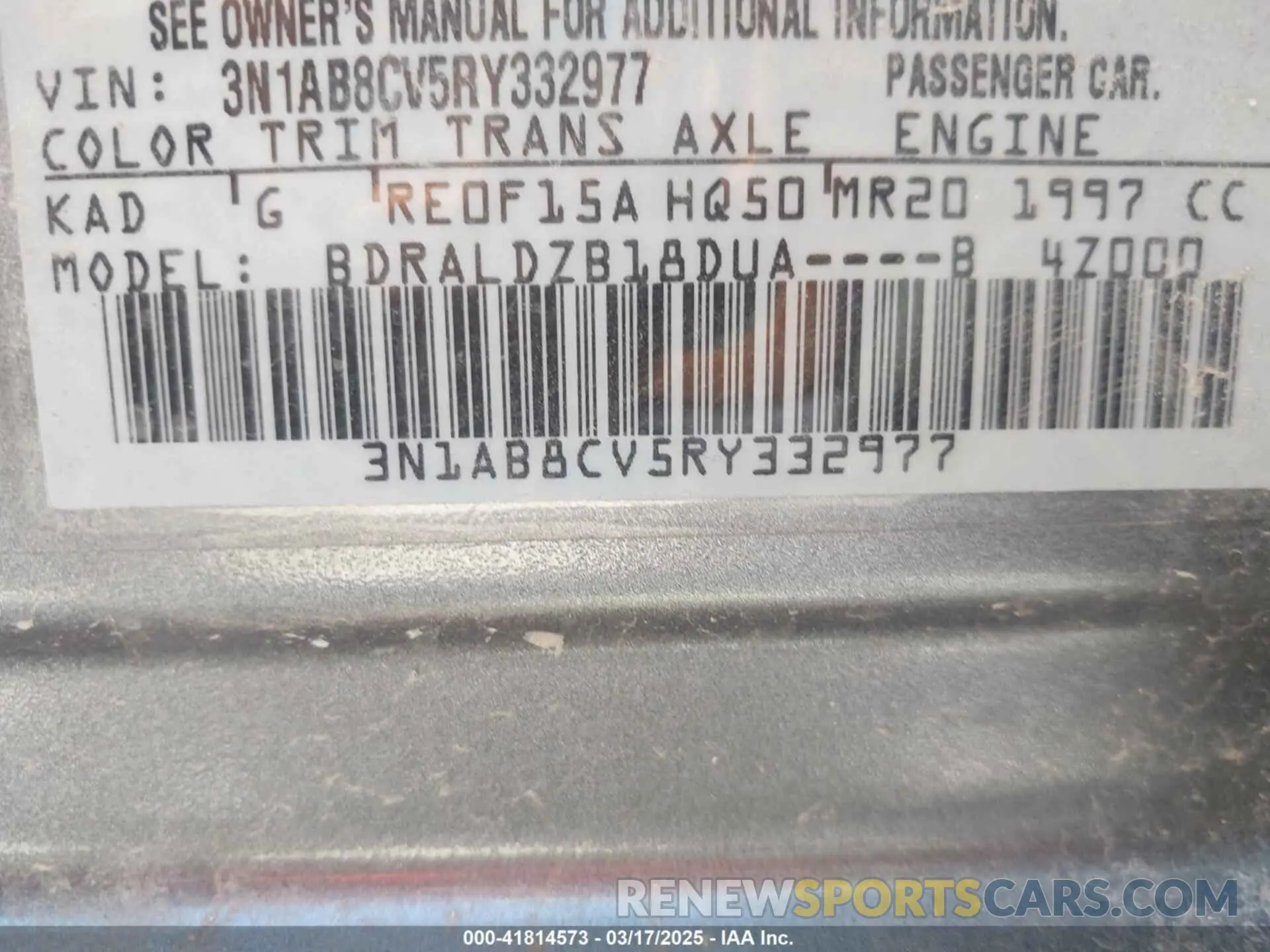 9 fotografías del automóvil dañado 3N1AB8CV5RY332977 NISSAN SENTRA 2024