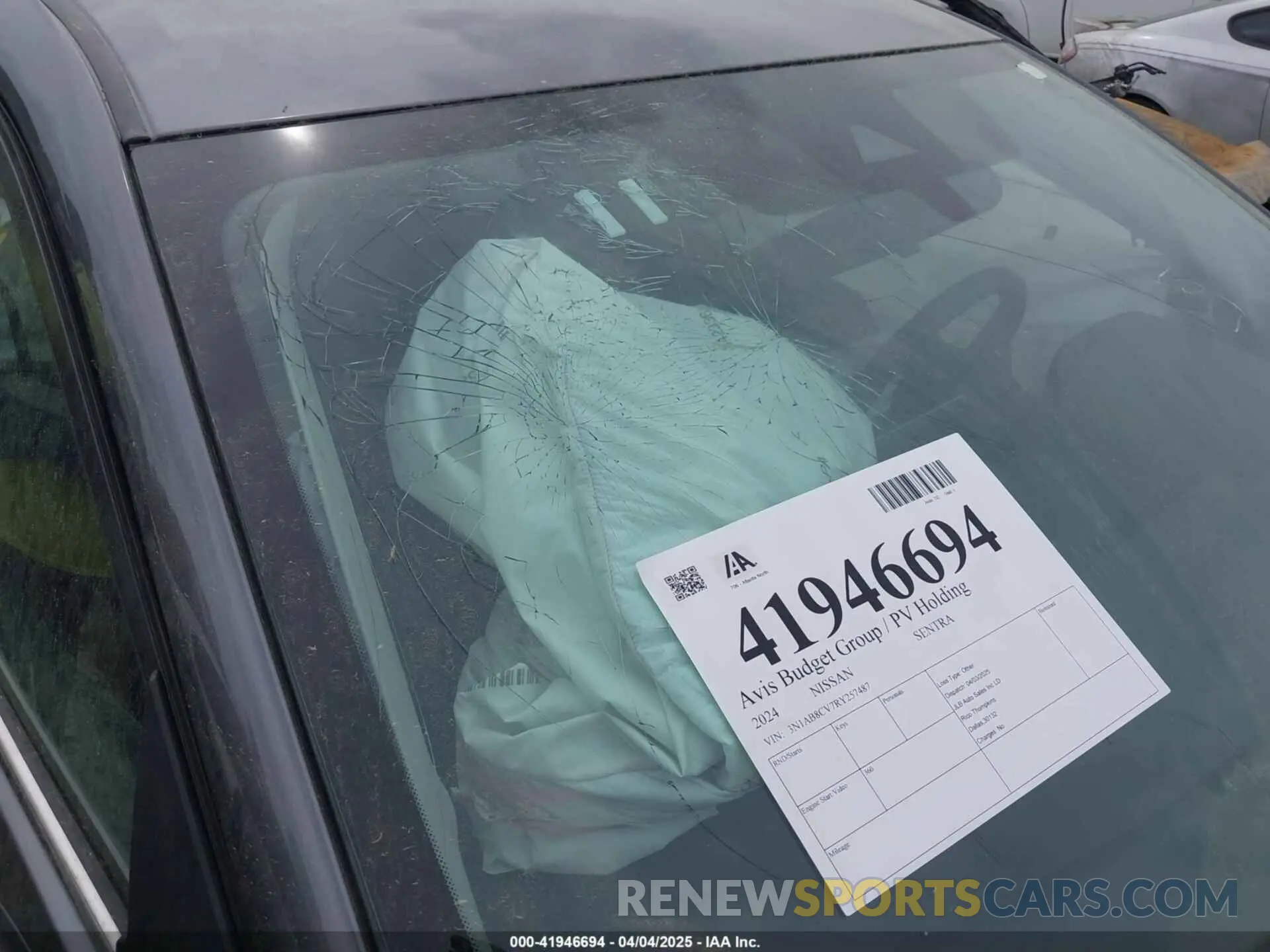 17 fotografías del automóvil dañado 3N1AB8CV7RY257487 NISSAN SENTRA 2024