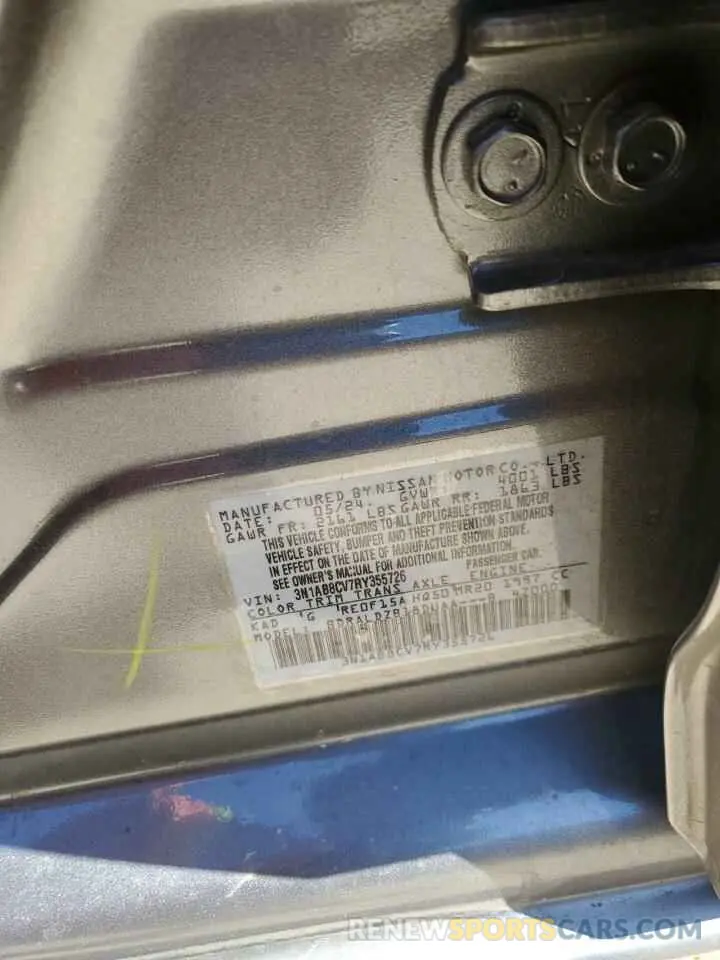 14 fotografías del automóvil dañado 3N1AB8CV7RY355726 NISSAN SENTRA 2024
