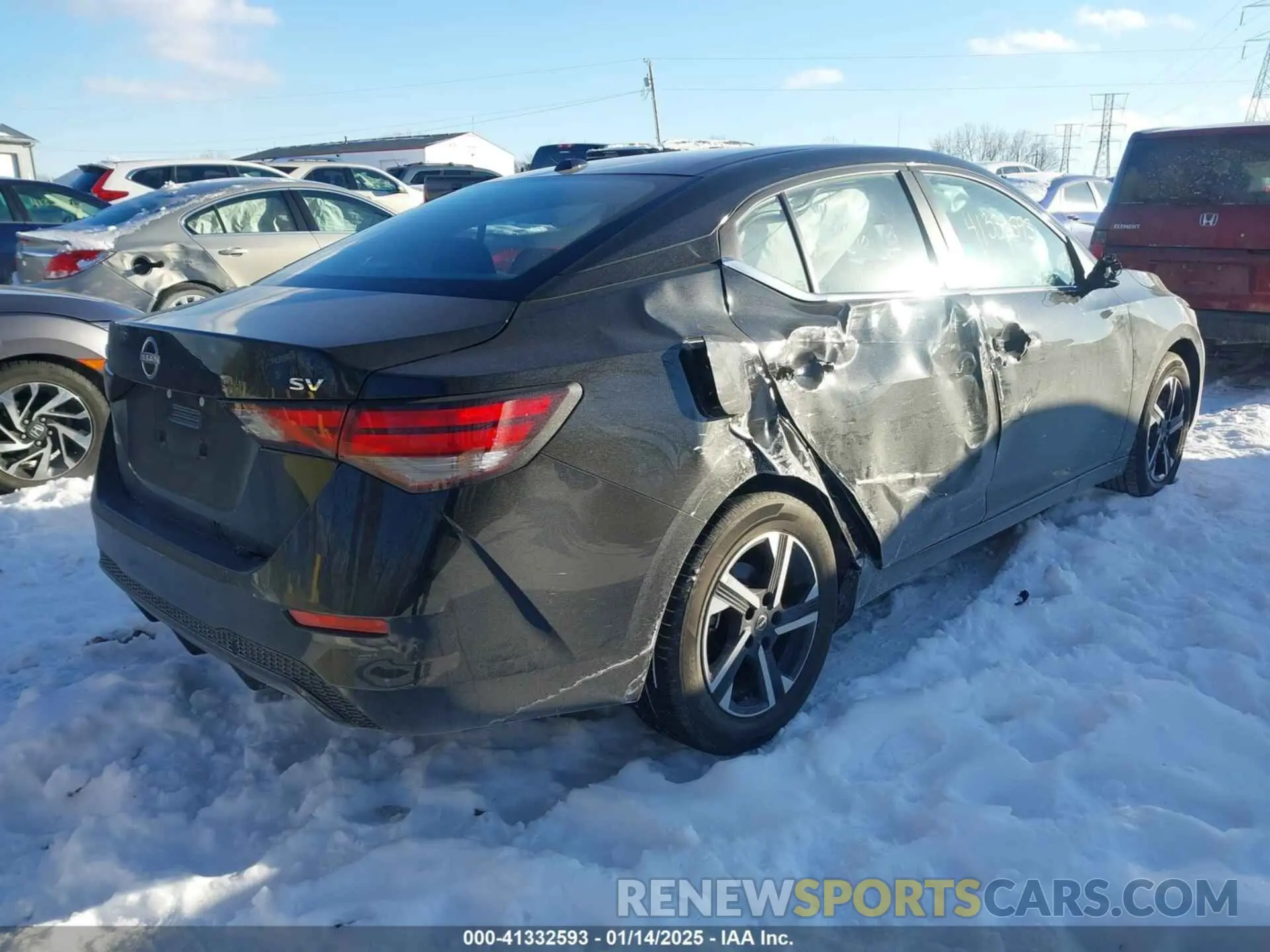 4 fotografías del automóvil dañado 3N1AB8CV8RY253013 NISSAN SENTRA 2024