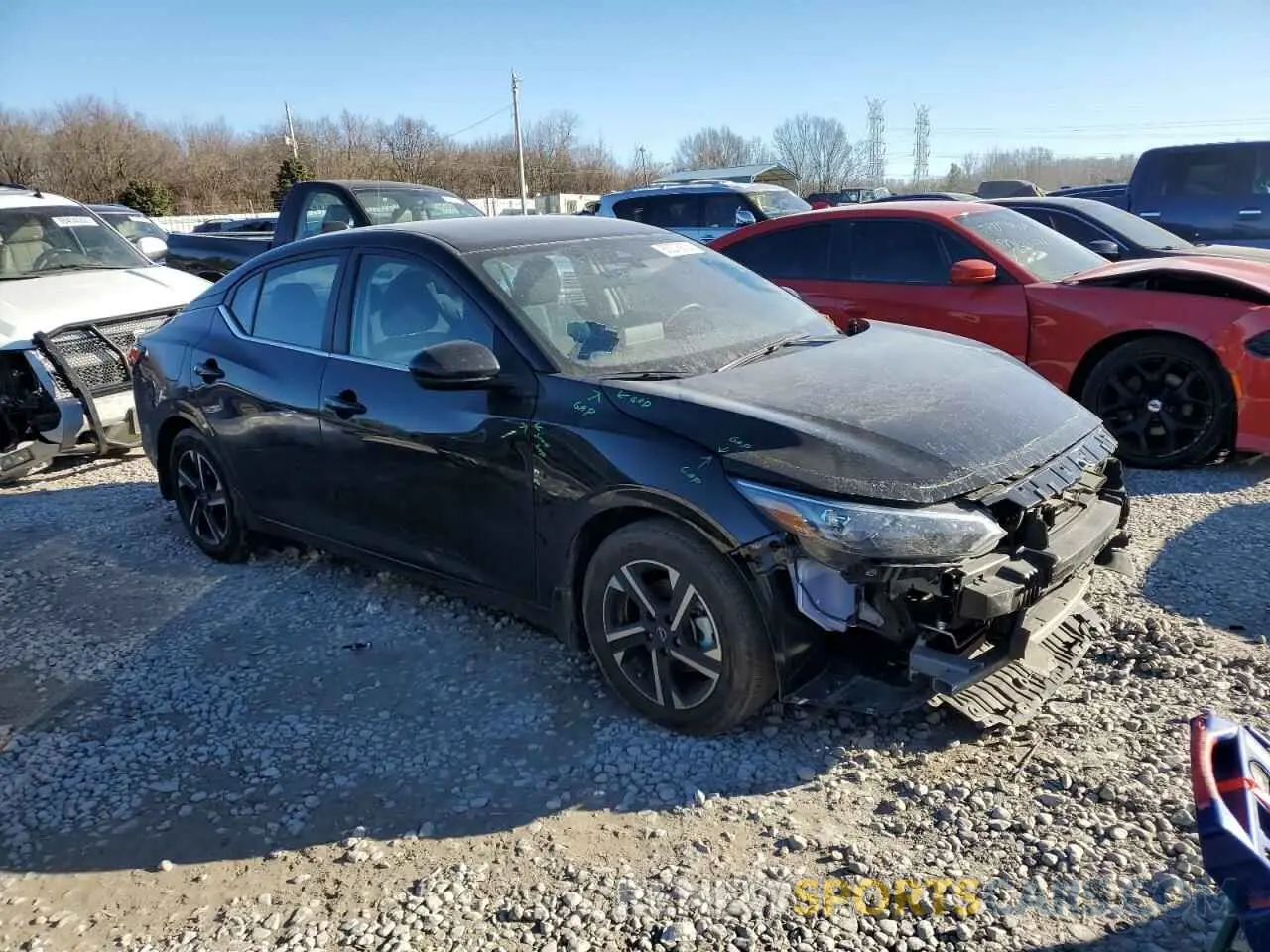 4 fotografías del automóvil dañado 3N1AB8CV9RY295352 NISSAN SENTRA 2024