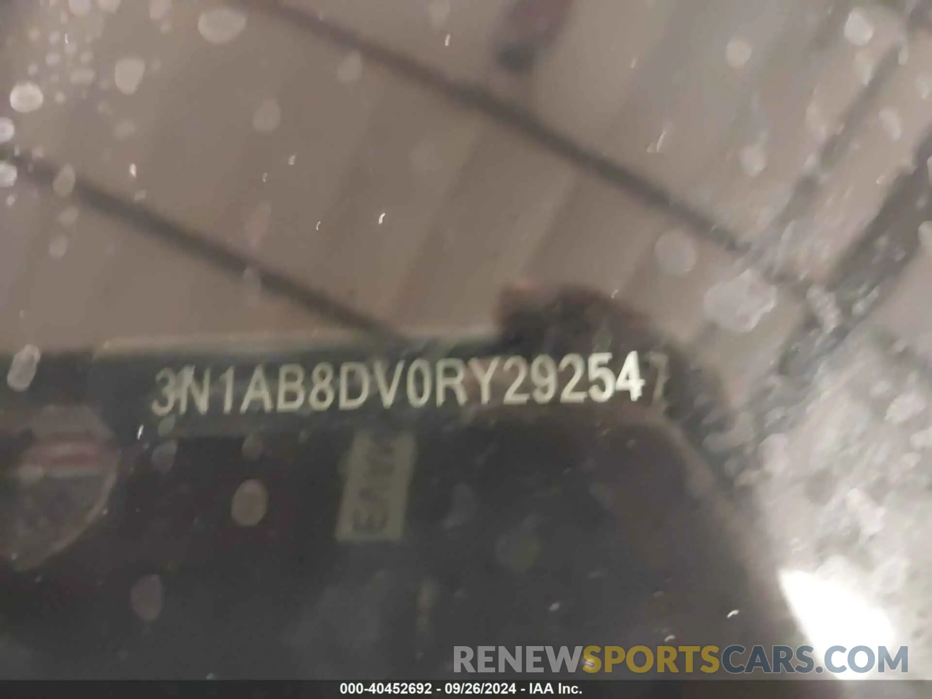9 fotografías del automóvil dañado 3N1AB8DV0RY292547 NISSAN SENTRA 2024
