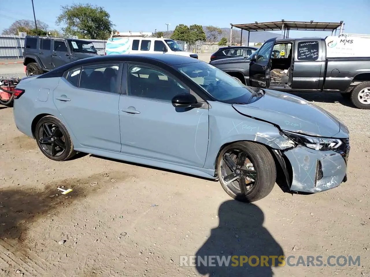 4 fotografías del automóvil dañado 3N1AB8DV6RY304636 NISSAN SENTRA 2024