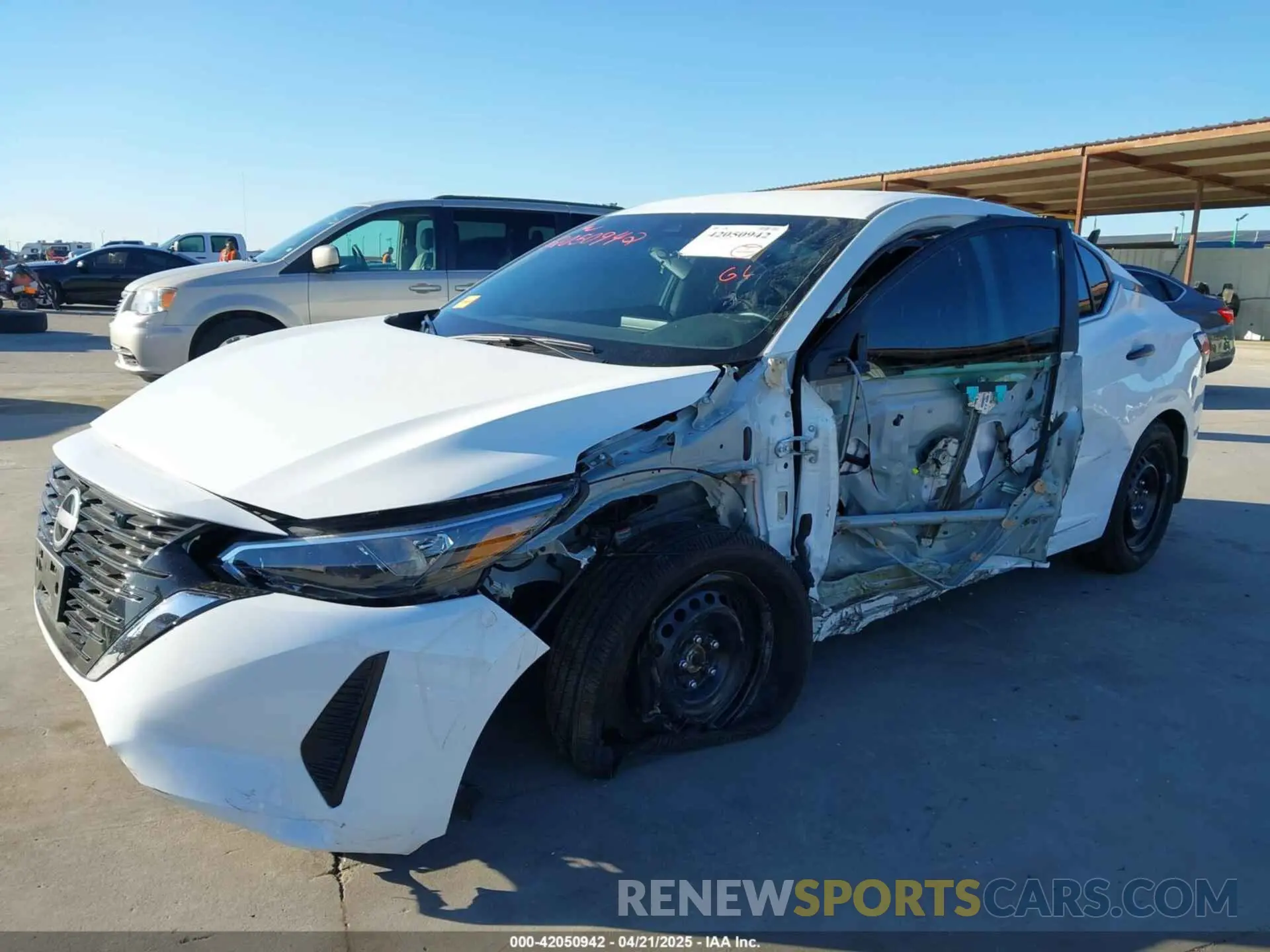 6 fotografías del automóvil dañado 3N1AB8BV7SY267055 NISSAN SENTRA 2025