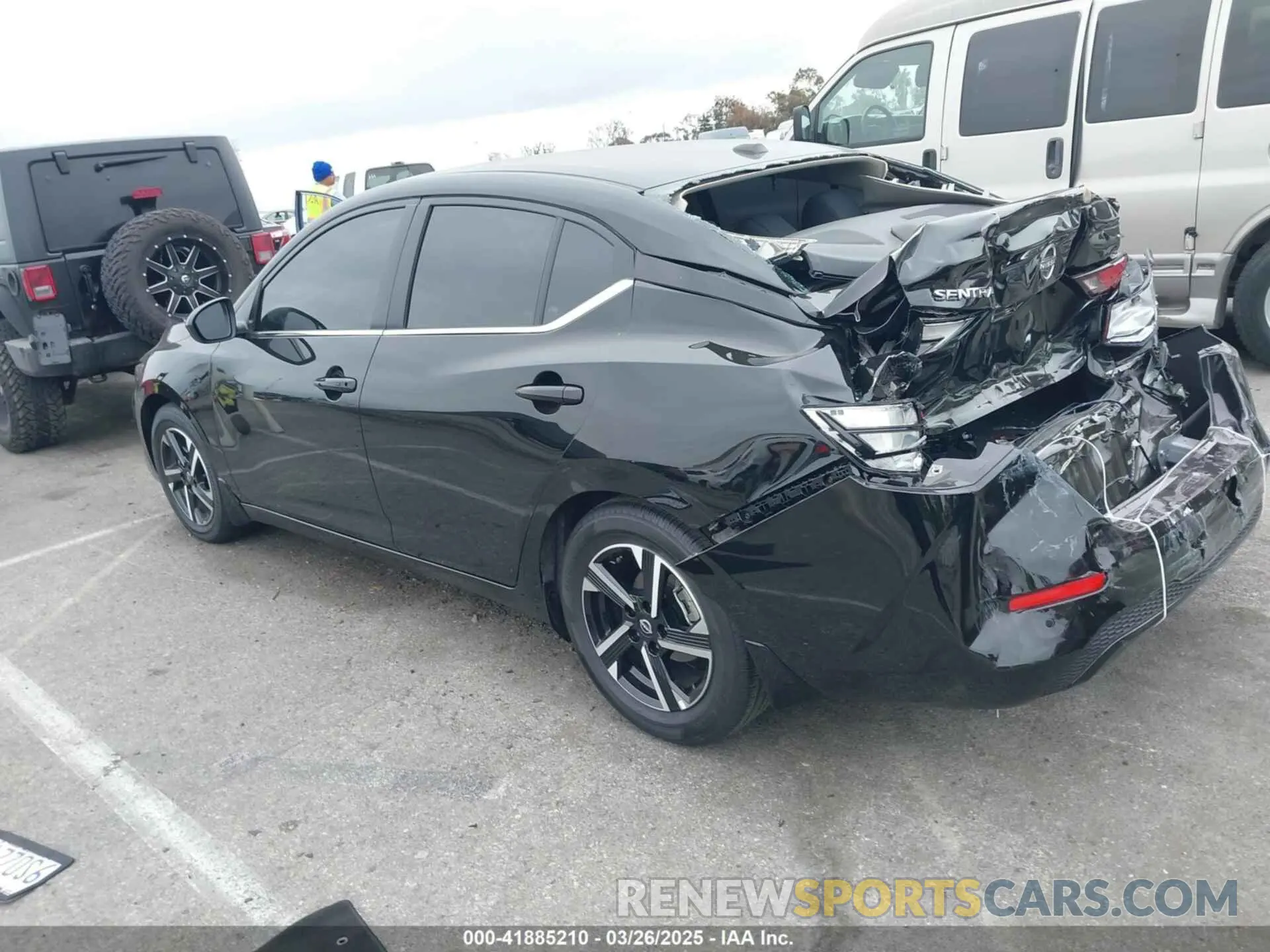 3 fotografías del automóvil dañado 3N1AB8CV1SY243431 NISSAN SENTRA 2025