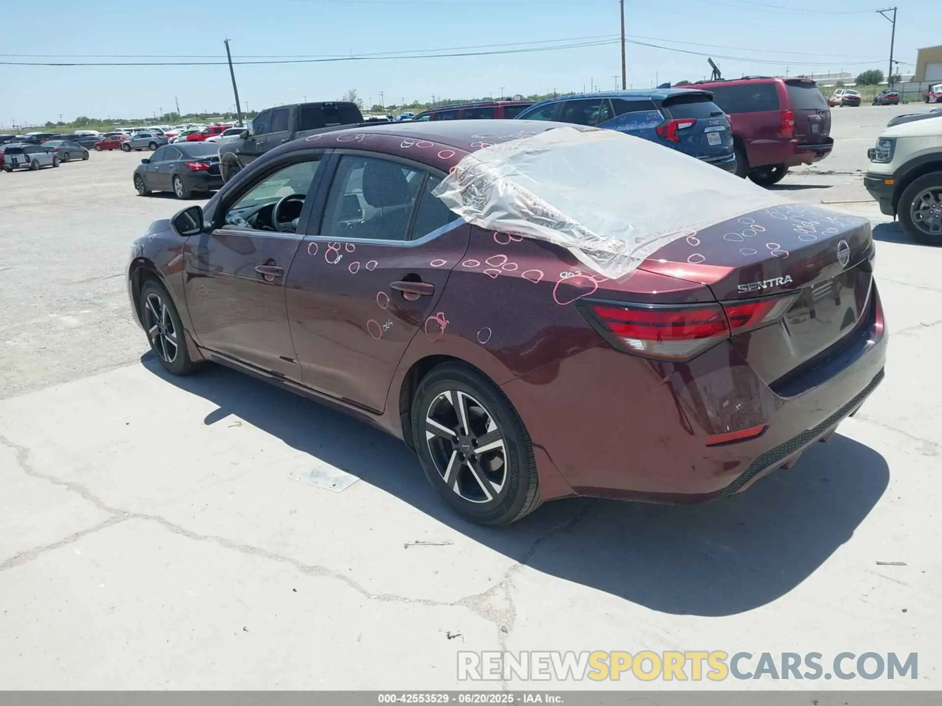 3 fotografías del automóvil dañado 3N1AB8CV2SY269777 NISSAN SENTRA 2025