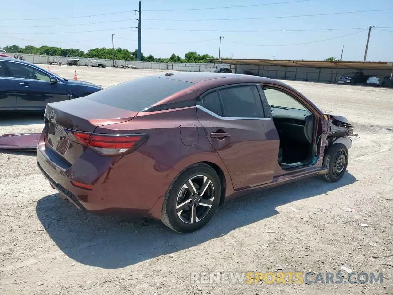 3 fotografías del automóvil dañado 3N1AB8CV8SY247914 NISSAN SENTRA 2025