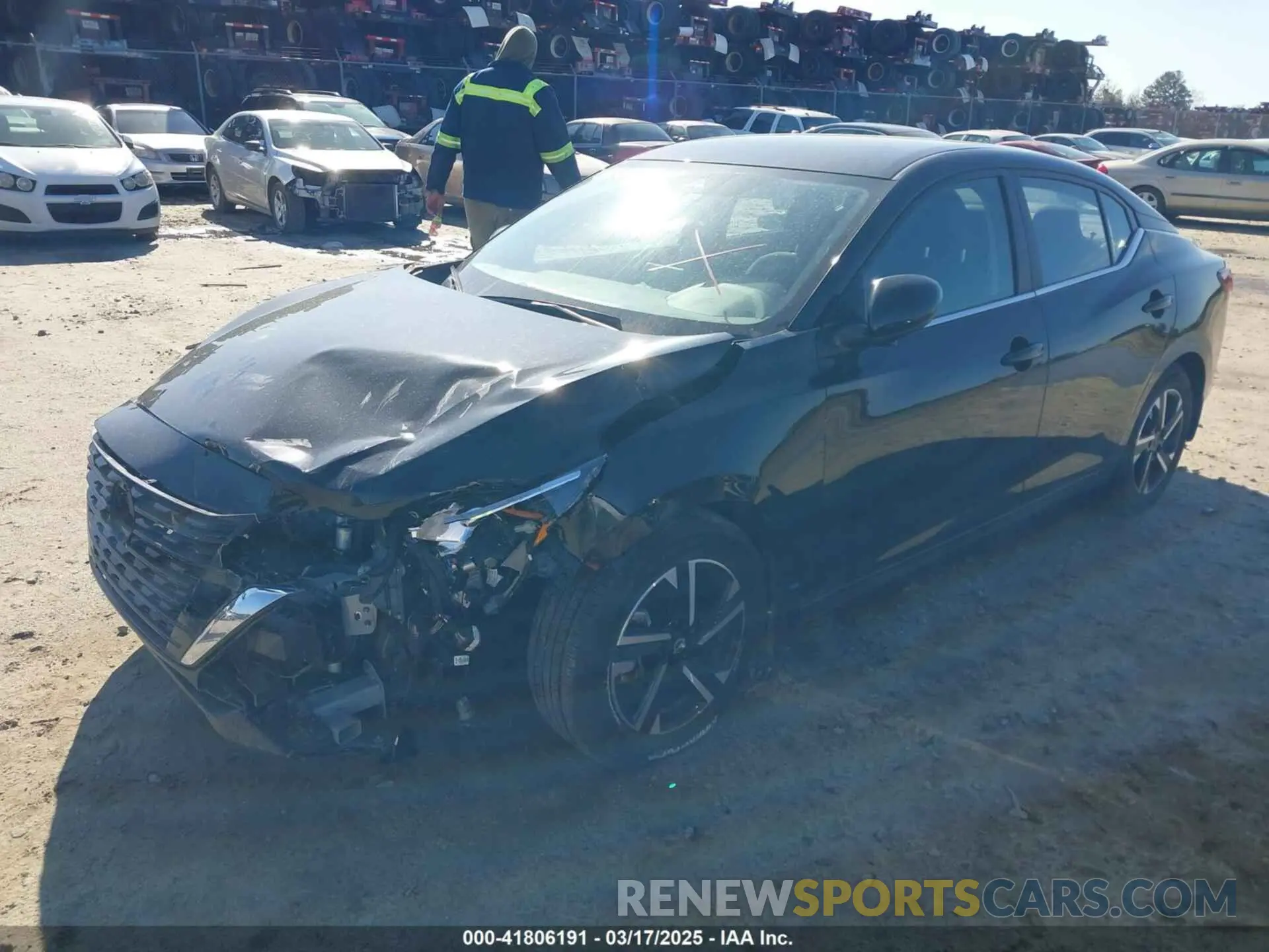 2 fotografías del automóvil dañado 3N1AB8CVXSY227521 NISSAN SENTRA 2025