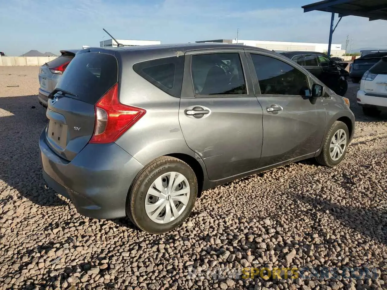3 fotografías del automóvil dañado 3N1CE2CPXKL360906 NISSAN VERSA 2019