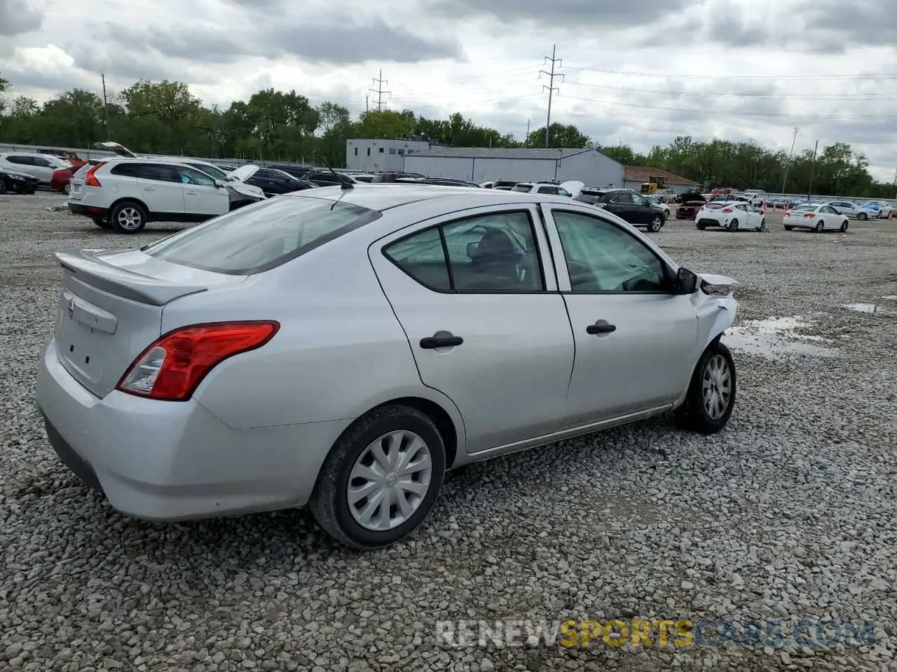 3 fotografías del automóvil dañado 3N1CN7AP0KL830506 NISSAN VERSA 2019