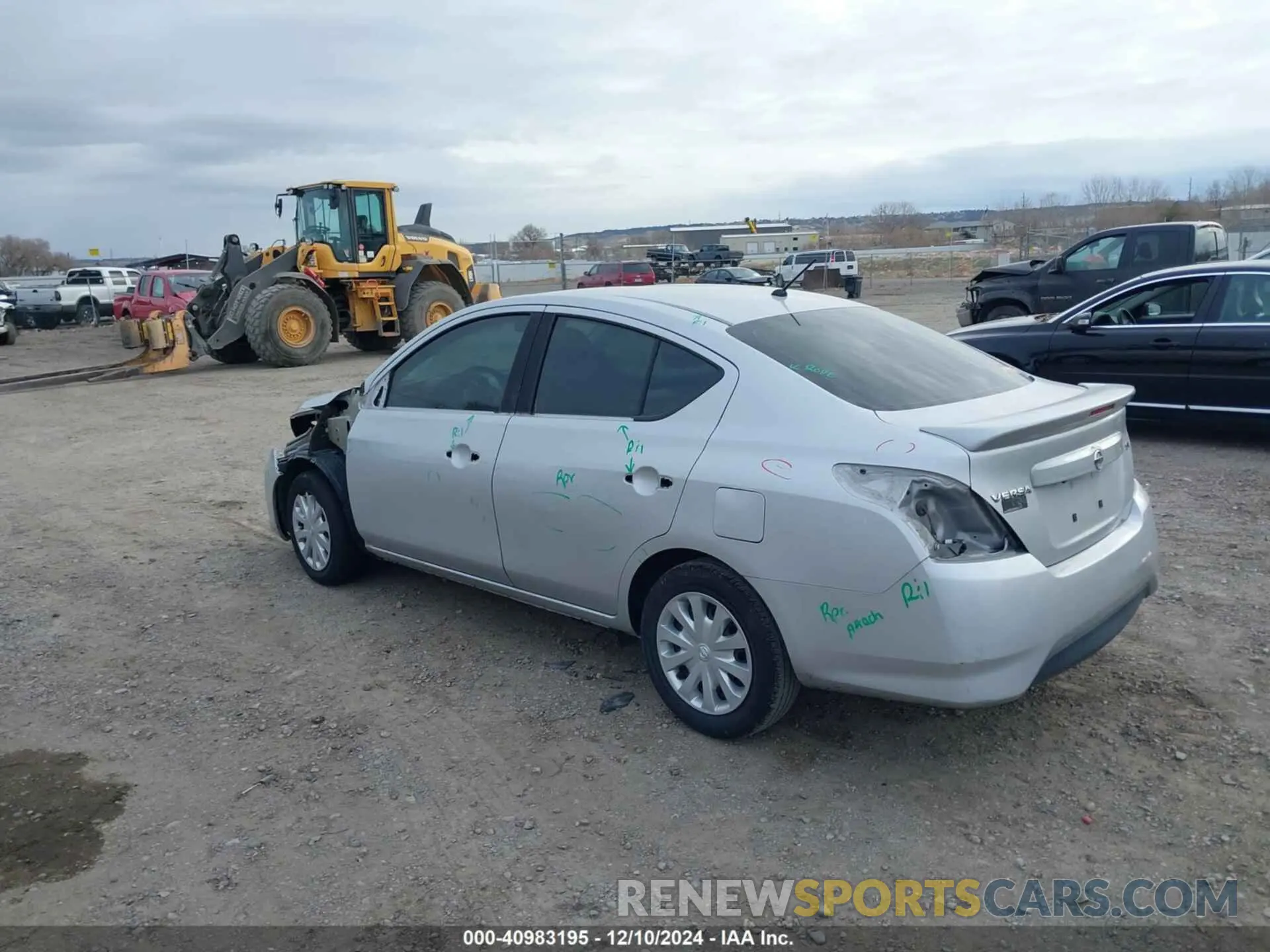 3 fotografías del automóvil dañado 3N1CN7AP0KL872741 NISSAN VERSA 2019