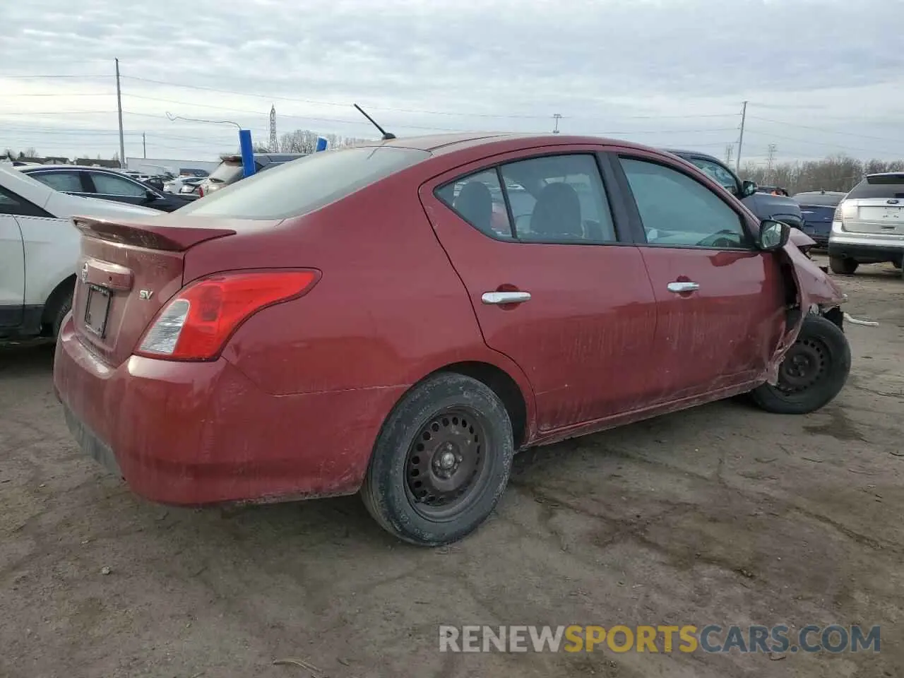 3 fotografías del automóvil dañado 3N1CN7AP1KL827811 NISSAN VERSA 2019