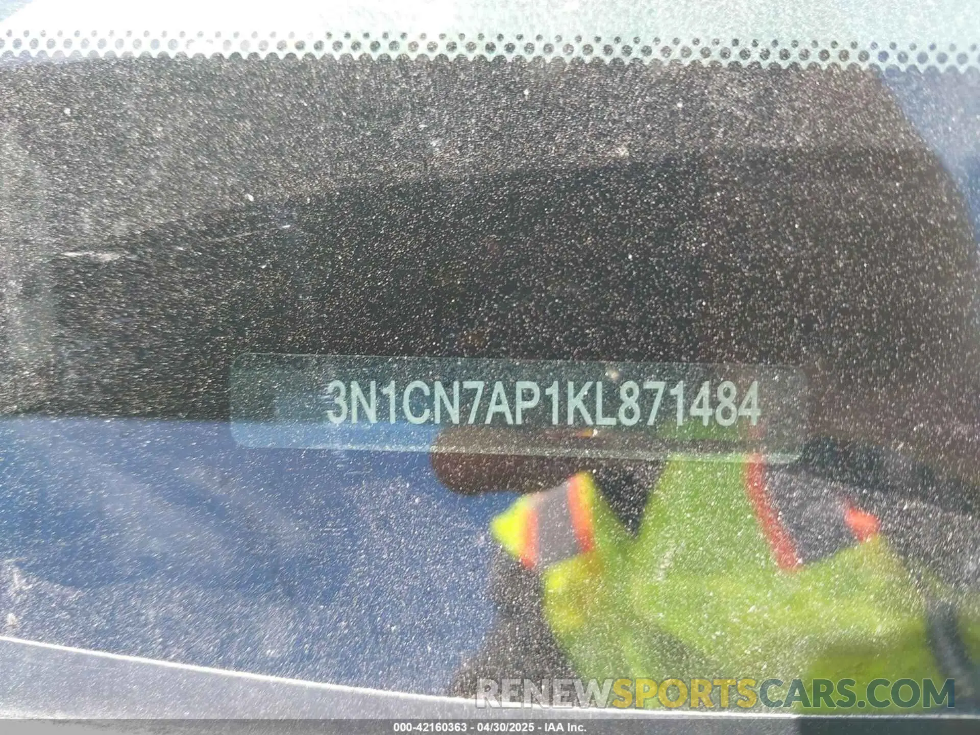 9 fotografías del automóvil dañado 3N1CN7AP1KL871484 NISSAN VERSA 2019