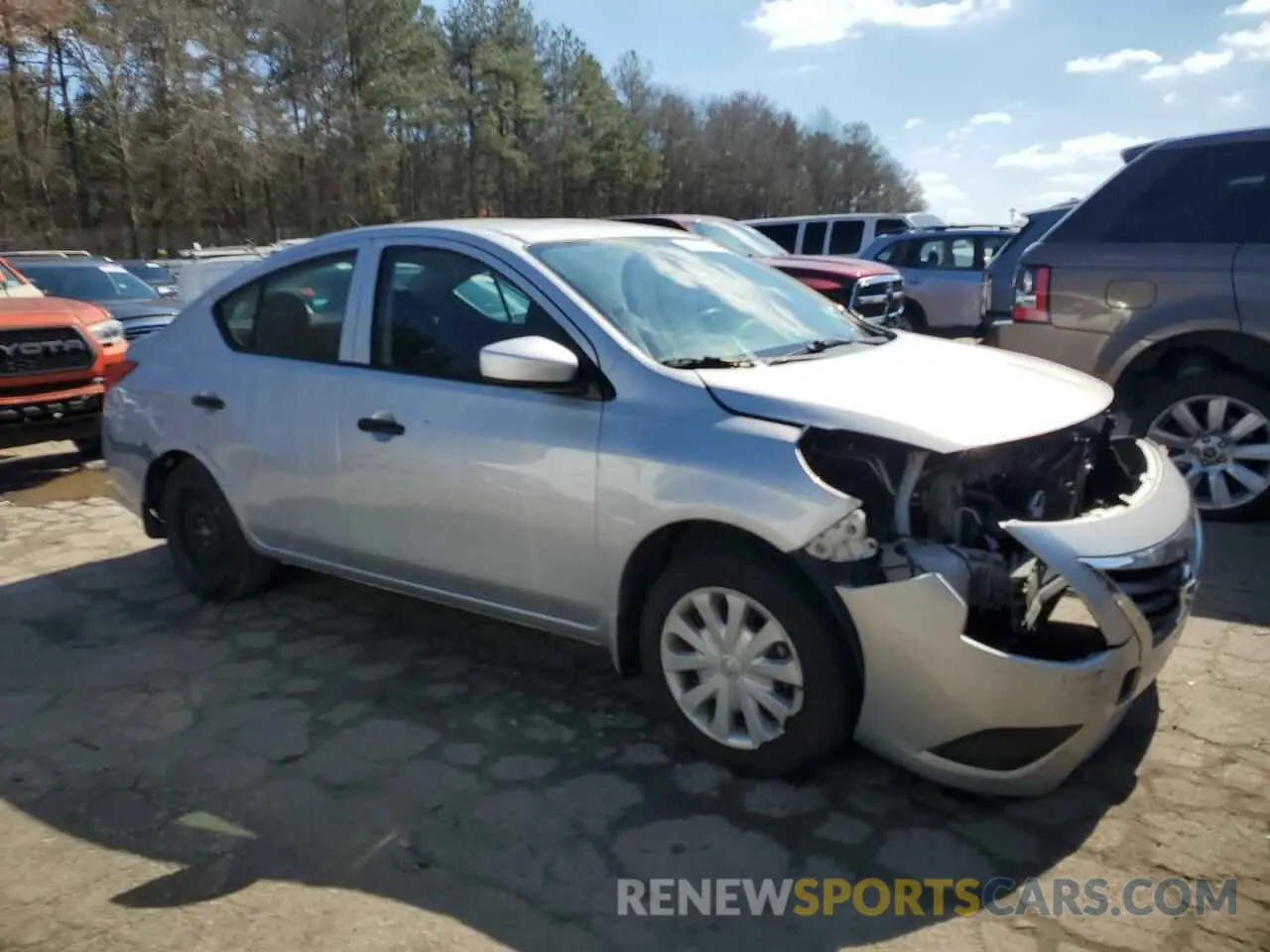4 fotografías del automóvil dañado 3N1CN7AP2KL812895 NISSAN VERSA 2019