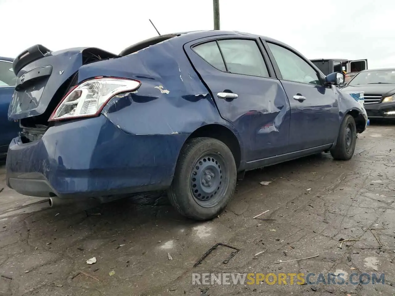 3 fotografías del automóvil dañado 3N1CN7AP2KL821502 NISSAN VERSA 2019