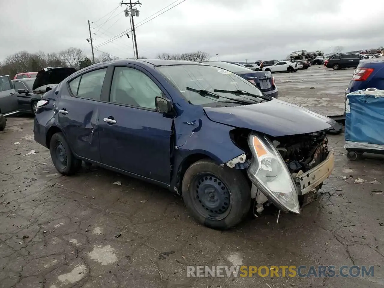 4 fotografías del automóvil dañado 3N1CN7AP2KL821502 NISSAN VERSA 2019