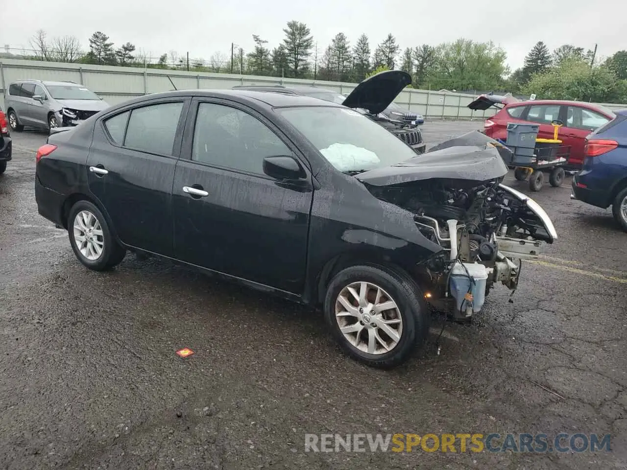 4 fotografías del automóvil dañado 3N1CN7AP2KL830541 NISSAN VERSA 2019