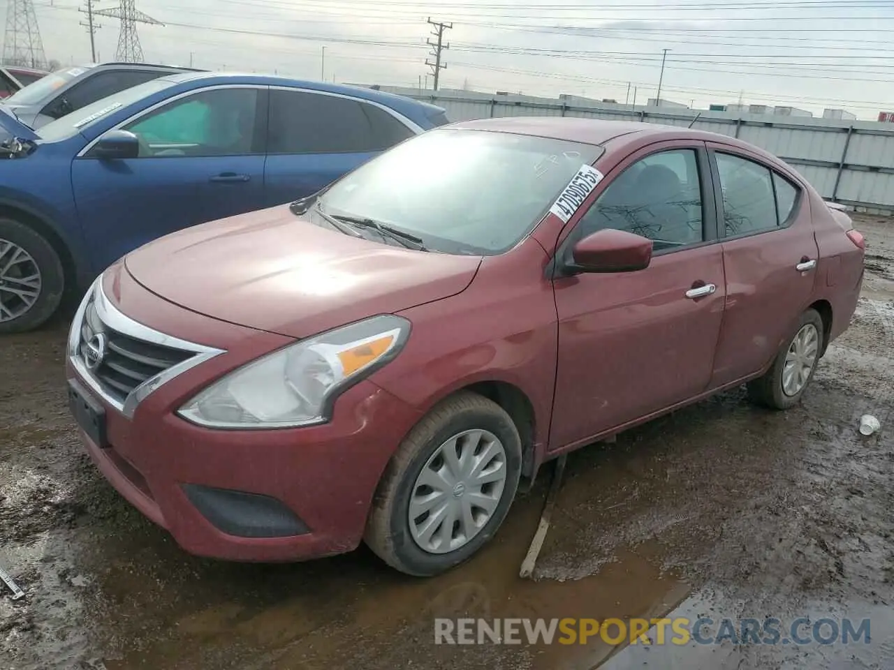 1 fotografías del automóvil dañado 3N1CN7AP2KL836128 NISSAN VERSA 2019