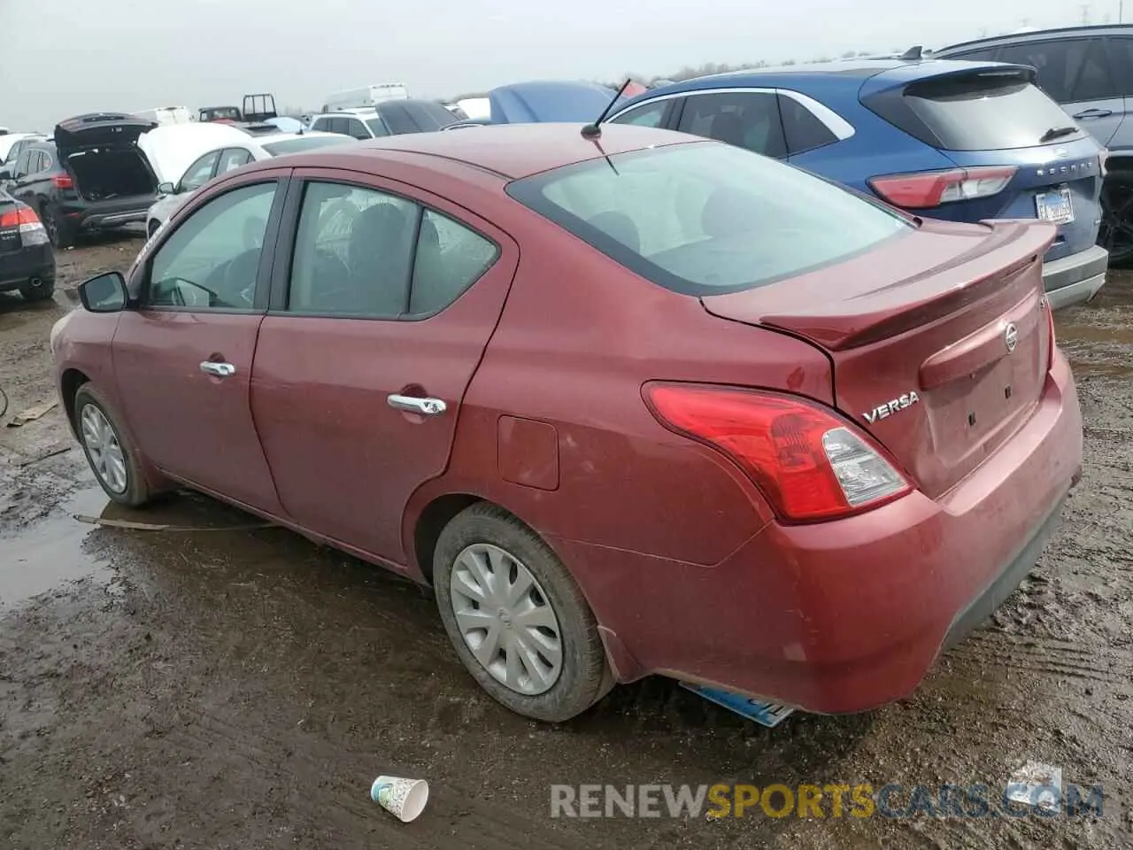 2 fotografías del automóvil dañado 3N1CN7AP2KL836128 NISSAN VERSA 2019