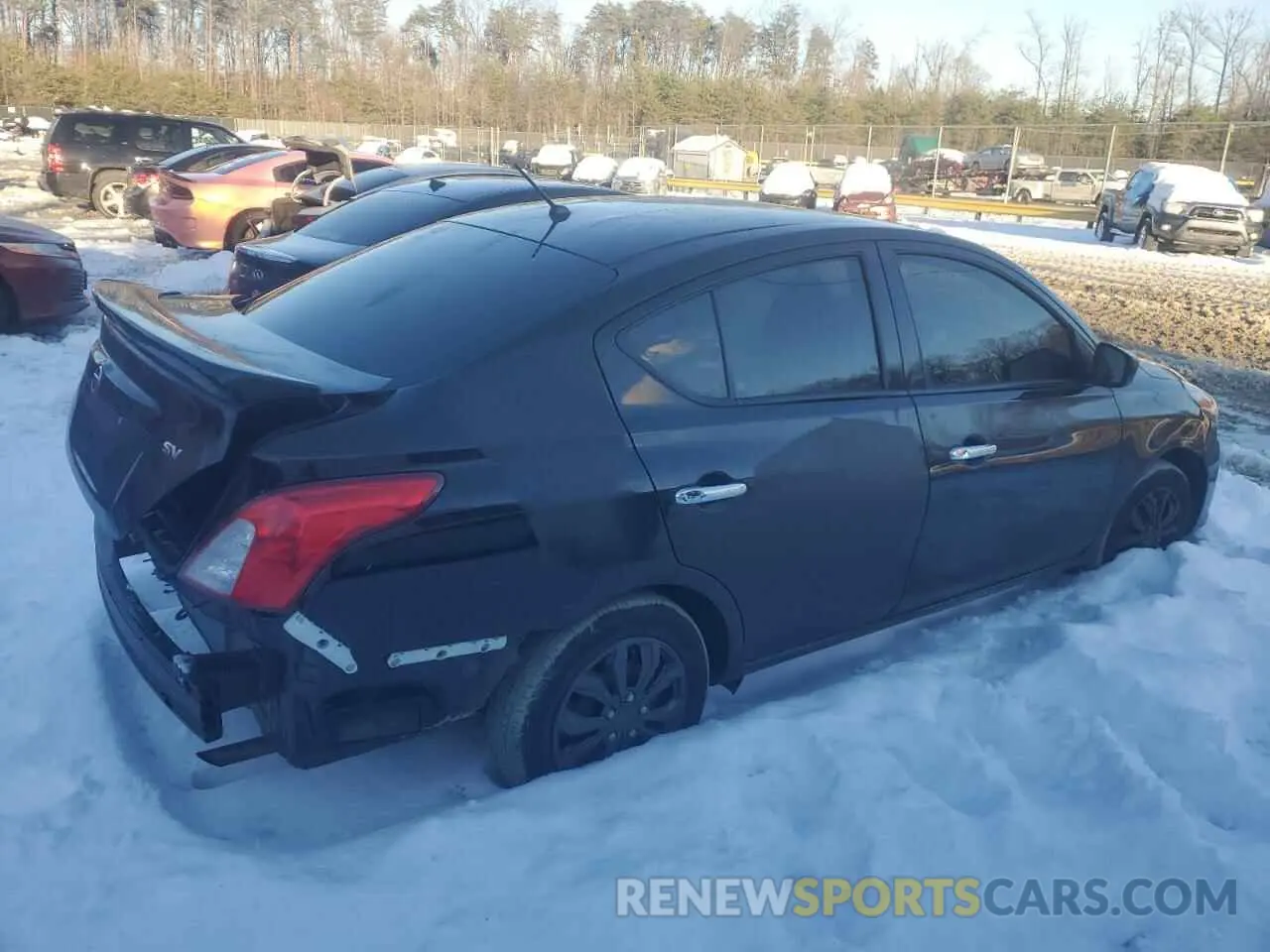 3 fotografías del automóvil dañado 3N1CN7AP2KL871249 NISSAN VERSA 2019