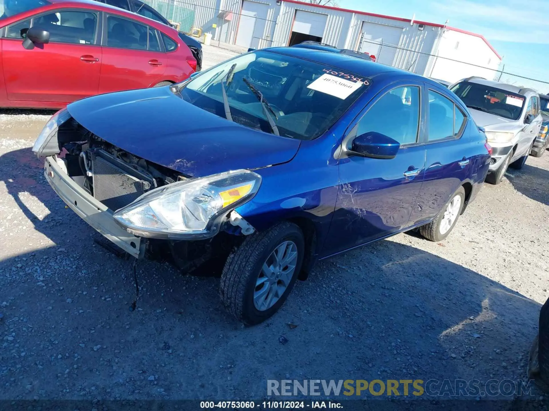 2 fotografías del automóvil dañado 3N1CN7AP3KL835375 NISSAN VERSA 2019