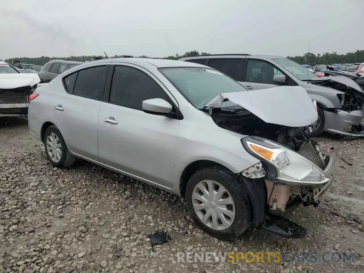 4 fotografías del automóvil dañado 3N1CN7AP3KL844643 NISSAN VERSA 2019